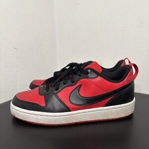 Nike Court Borough Low Recraft GS Red/Black Kids Sz 6.5Y DV5456-600 Casual Shoes